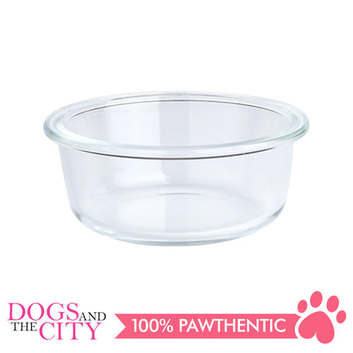 DGZ Nordic Glass Bowl for Dog and Cat Large 17.8cmx6.2cm
