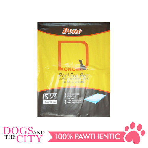 Dono Training Pads 33X45cm SMALL 100's - Dogs And The City Online