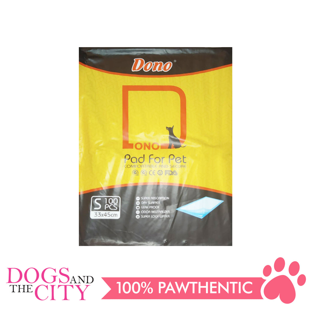 Dono Training Pads 33X45cm SMALL 100's - Dogs And The City Online