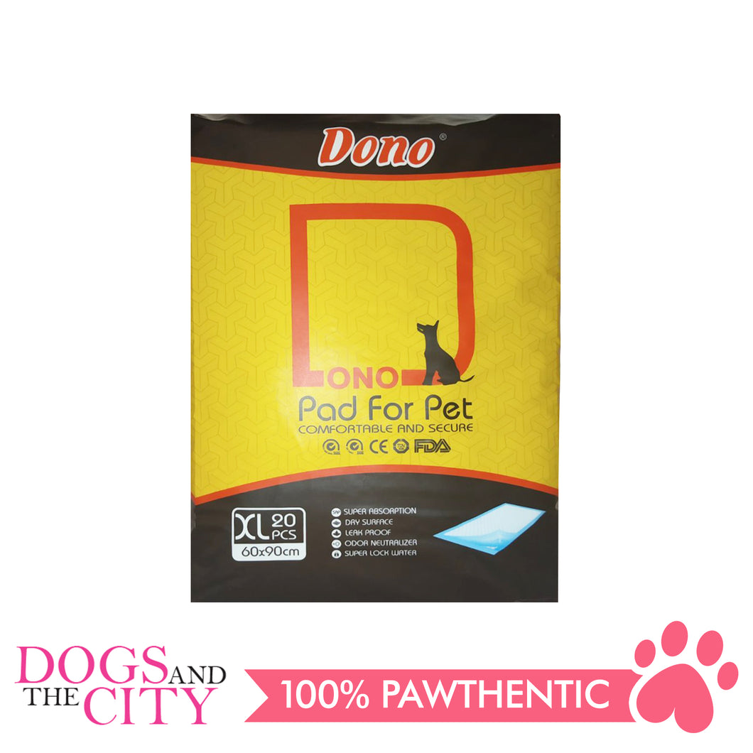 Dono Training Pads 60X90 EXTRA LARGE 20's - Dogs And The City Online