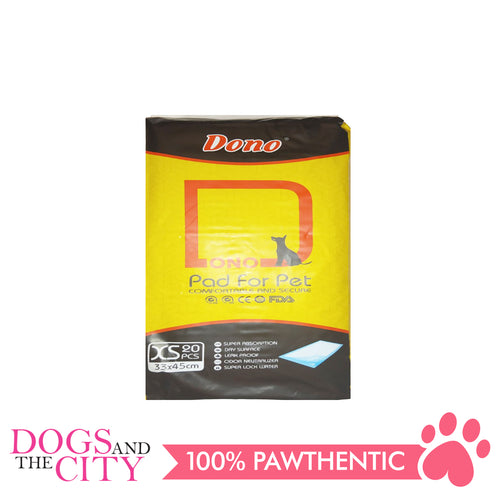 Dono Training Pads 33X45cm SMALL 20's - Dogs And The City Online