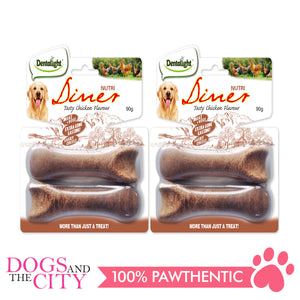 Dentalight 8261 4.5" Nutri Diner Tasty Chicken 2pcs 90g (2 packs) - All Goodies for Your Pet