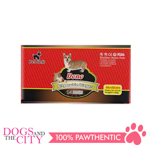 Dono Disposable Diaper Medium (14 pieces per pack) - Dogs And The City Online