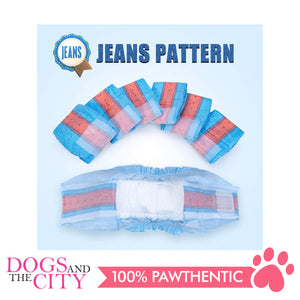 Dono Disposable Dog Diapers Male-Denim Style XS (26PCS) - Dogs And The City Online