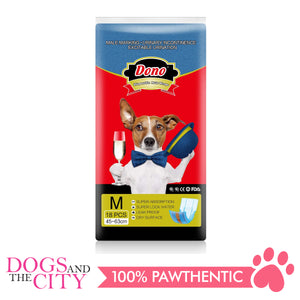 Dono Disposable Dog Diapers Male-Denim Style MEDIUM (18PCS) - Dogs And The City Online