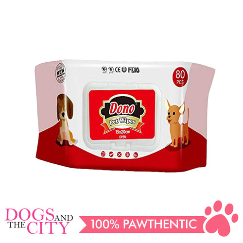 Dono Pet Wipes Hypoallergenic 80pcs - Dogs And The City Online