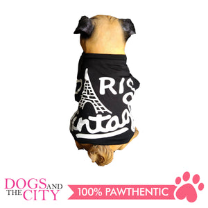 Doggiestar Paris Vintage Black T-Shirt for Dogs - All Goodies for Your Pet