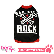 Load image into Gallery viewer, Doggiestar Bad Dogs Rock Black T-Shirt for Dogs - All Goodies for Your Pet