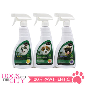 Endi ES083 Lemon Fragrance Pet Deodorizer Spray 500ml for Dog and Cat