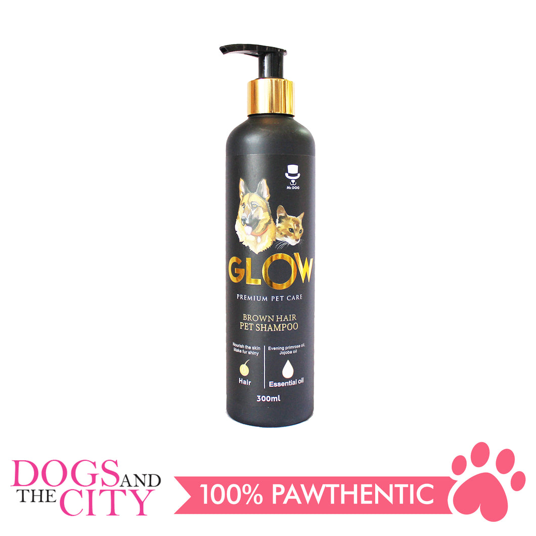 Glow D010  Brown Hair Pet Shampoo for Dog And Cat 300ml