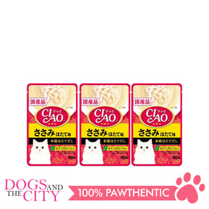 CIAO IC-205 Chicken Fillet Scallop Flavor Cat Treat 40g (3 Packs)