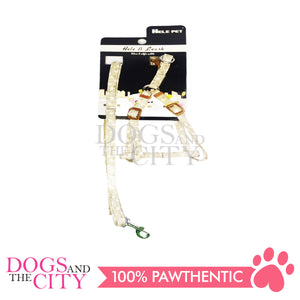 JX HJLH2021 1.0cm Printed Adjustable Pet Harness and Leash for Small Dog and Cat
