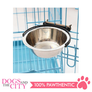 JX Stainless Steel Hanging Pet Bowls for Dogs and Cats 11cm/13cm/17cm/22cm