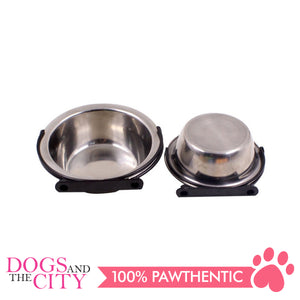 JX Stainless Steel Hanging Pet Bowls for Dogs and Cats 11cm/13cm/17cm/22cm