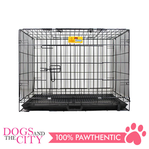 JX D217MA Foldable Pet Cage 91x57x67cm Size 4 Black - All Goodies for Your Pet