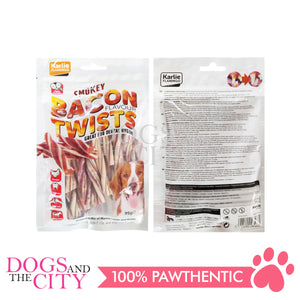 KARLIE FLAMIINGO Smoky Bacon Strips Twists Dental Dogs Treats 95g