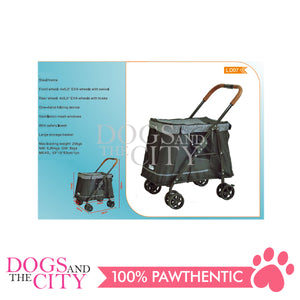 WM LD007M 4 Wheels Foldable Pet Stroller up to 55lbs for Dog and Cat