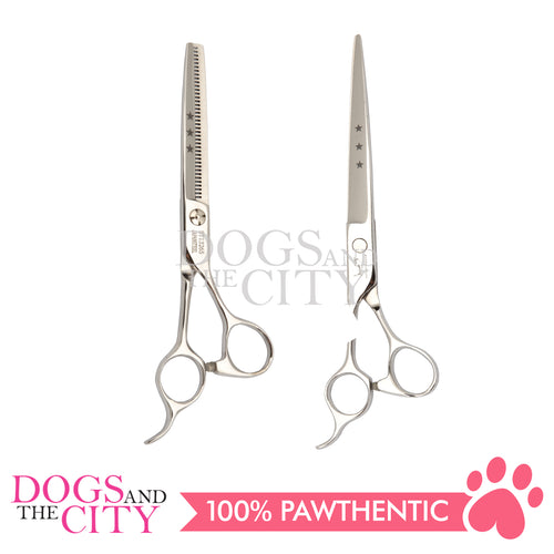 SHARK TEETH 3 Star Series Pet Grooming Scissors Dog Shears, 6.5