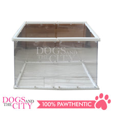 Load image into Gallery viewer, M-BABY Patented Transparent Modern ACRYLIC Pet Playpen Portable Model 66CM high 6 Panels for Dog and Cat