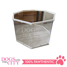 Load image into Gallery viewer, M-BABY Patented Transparent Modern ACRYLIC Pet Playpen Portable Model 66CM high 8 Panels for Dog and Cat