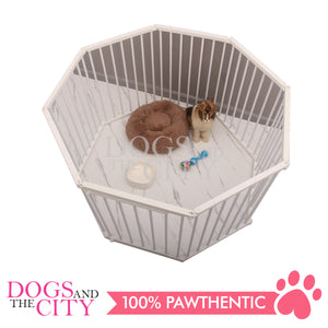 M-BABY Patented Pipe Pet Playpen 50cm high 12 Panels of 138cmx138cmx50cm for Dog and Cat