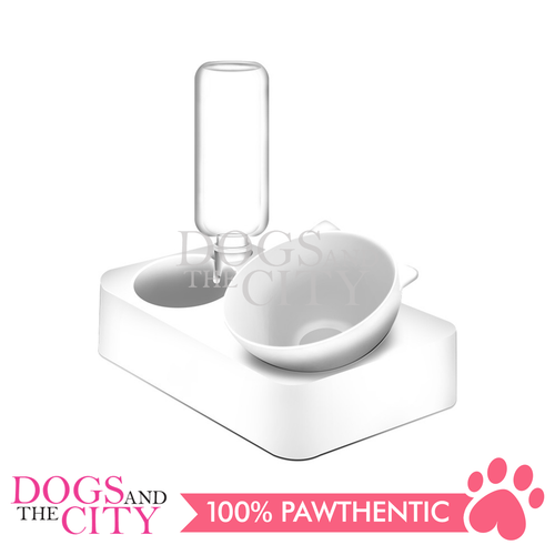 MRCT Automatic Pets Water Feeder with Rotating Tilted Cat/Dog Bowl Small 25x24.5x13.9cm