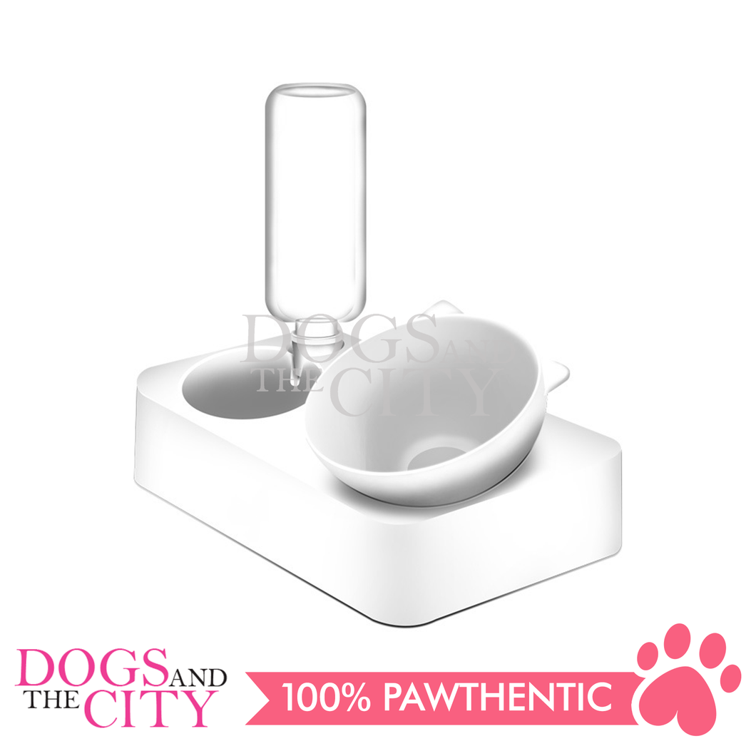MRCT Automatic Pets Water Feeder with Rotating Tilted Cat/Dog Bowl LARGE 29.3x25.5x17.5cm