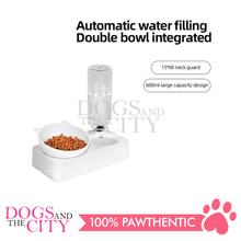 Load image into Gallery viewer, MRCT Automatic Pets Water Feeder with Rotating Tilted Cat/Dog Bowl LARGE 29.3x25.5x17.5cm