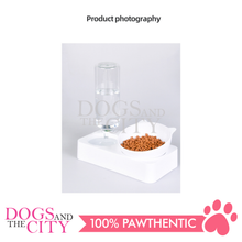 Load image into Gallery viewer, MRCT Automatic Pets Water Feeder with Rotating Tilted Cat/Dog Bowl Small 25x24.5x13.9cm