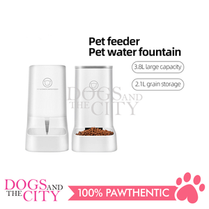 Automatic Pet Food Feeder Self-Dispensing Gravity Device 2.1KG for Dogs and Cats