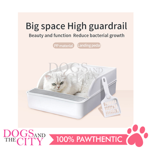 MRCT Modern Cat Litter Box Open Space White XL 56*42*24cm