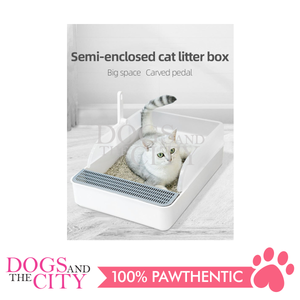 MRCT Modern Cat Litter Box Open Space White XL 56*42*24cm