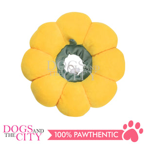 MRCT Pets Protector Cover Collar Soft Plush Pumpkin YELLOW for Dogs and Cats