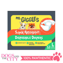 Load image into Gallery viewer, Mr. Giggles Dog Female Absorbent Disposable Diapers 12pcs/pack