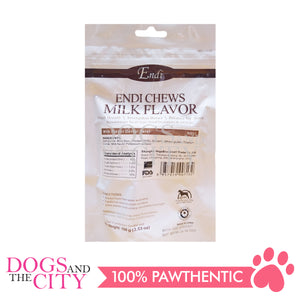 ENDI N001 Milk Flavor Dental Twist 100G  Dog Treats