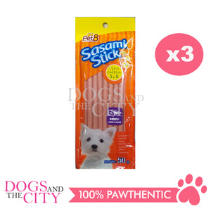 Pet 8 Sasami Sticks Dog Treats 50G (3 Packs)