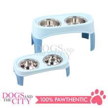 Load image into Gallery viewer, Pawise 11019 Elevated Double Bowl Feeder Large 750ml