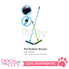 Load image into Gallery viewer, PAWISE 11570 Pet Hair Rubber Broom Soft Bristle with Adjustable Handle