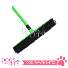 Load image into Gallery viewer, PAWISE 11570 Pet Hair Rubber Broom Soft Bristle with Adjustable Handle