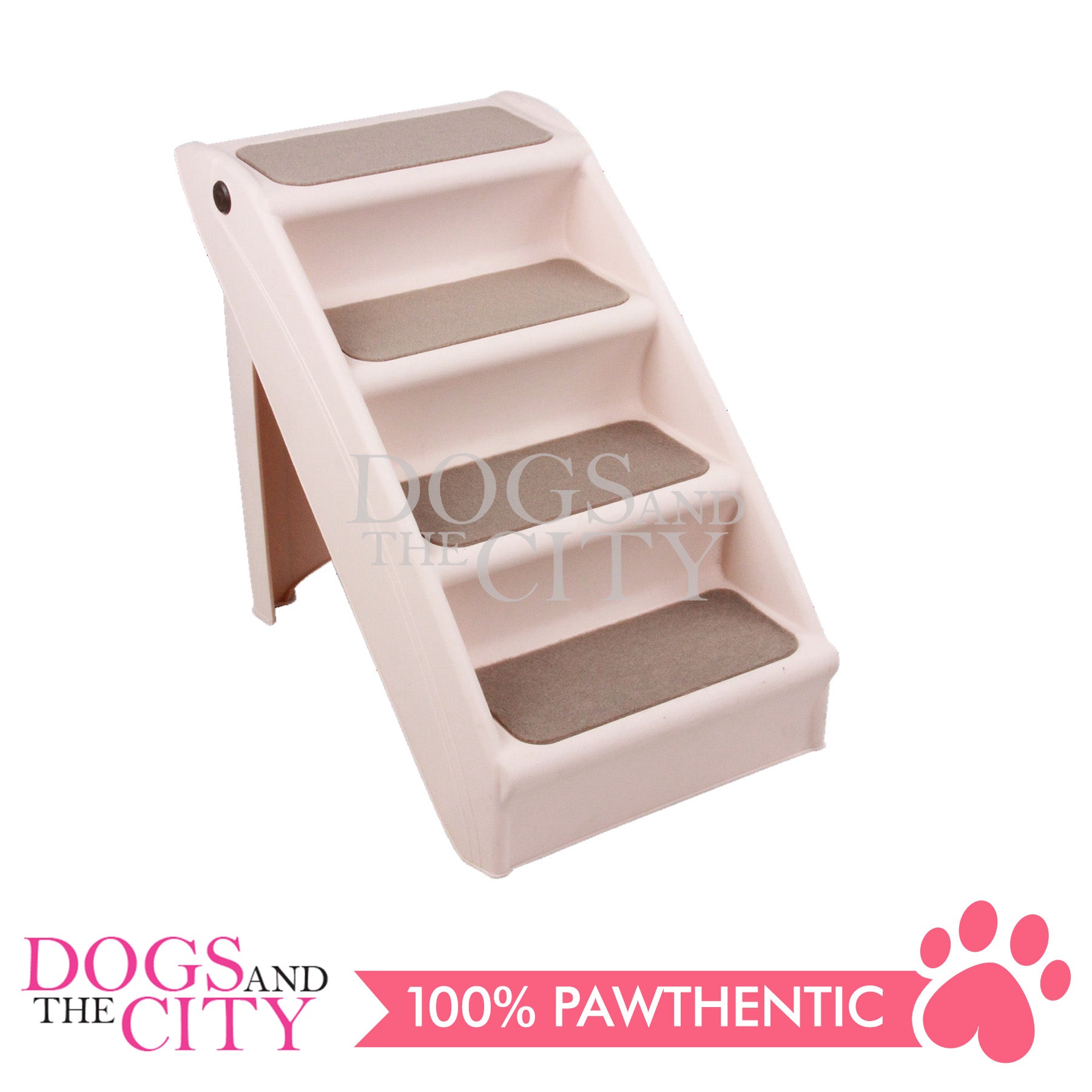 PAWISE 12589 Foldable Dog Steps Stairs 4 Steps Foldable