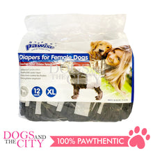 Load image into Gallery viewer, PAWISE 12984 Black Disposable Dog Diapers 12pcs/pack XL 20lbs up