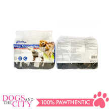 Load image into Gallery viewer, PAWISE 12984 Black Disposable Dog Diapers 12pcs/pack XL 20lbs up