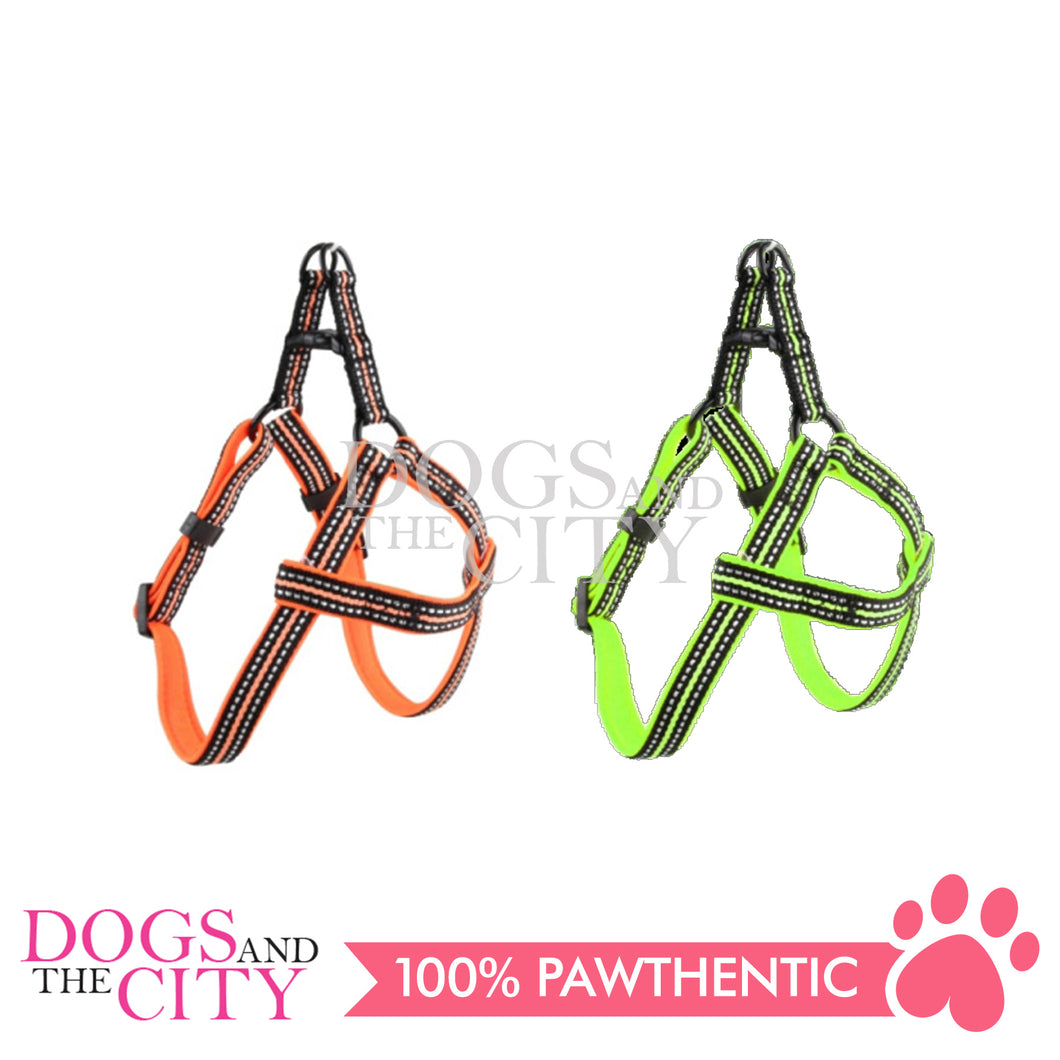 PAWISE 13179 Pet Reflective Adjustable Soft Harness - Green 20mmx35-60cm for Dog and Cat