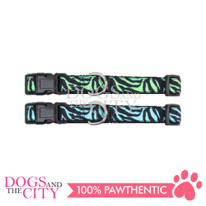 PAWISE 13272 Pet Adjustable Collar Zebra Design Small for Dog and Cat (22-35cm/15mm）