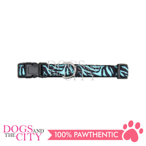 PAWISE 13272 Pet Adjustable Collar Zebra Design Small for Dog and Cat (22-35cm/15mm）