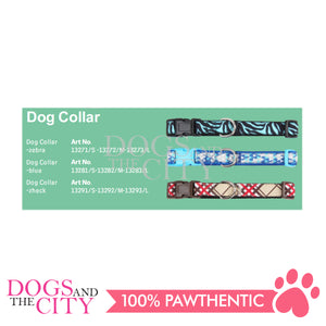 PAWISE 13273 Pet Adjustable Collar Zebra Design Medium for Dog and Cat (35-50cm/20mm)