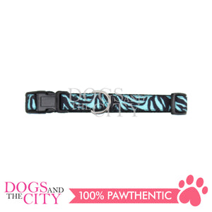 PAWISE 13273 Pet Adjustable Collar Zebra Design Medium for Dog and Cat (35-50cm/20mm)