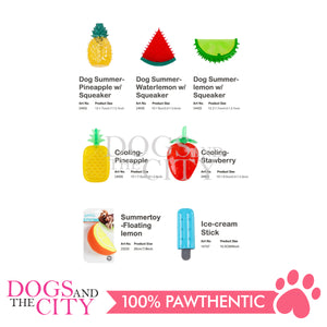 PAWISE 14432 Dog Summer Cooling Watermelon w/Squeaker Freezable Pet Toy 10x9cm