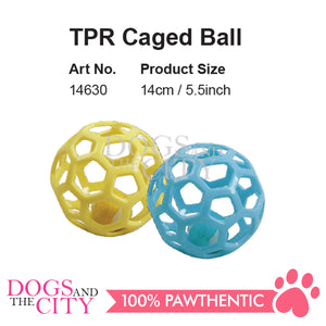 Pawise 14630 TPR Caged Interactive Pet Ball Toy for Dog and Cat 14cm