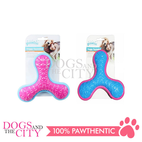 PAWISE  14646 TRP Form Toss and Play Tri-Flyer Boomerang Dog Toy 16x16x3cm